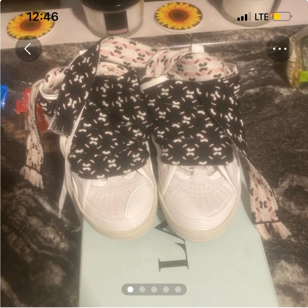 lanvin sneakers size 6.5,worn twice for only 4 hours at most t